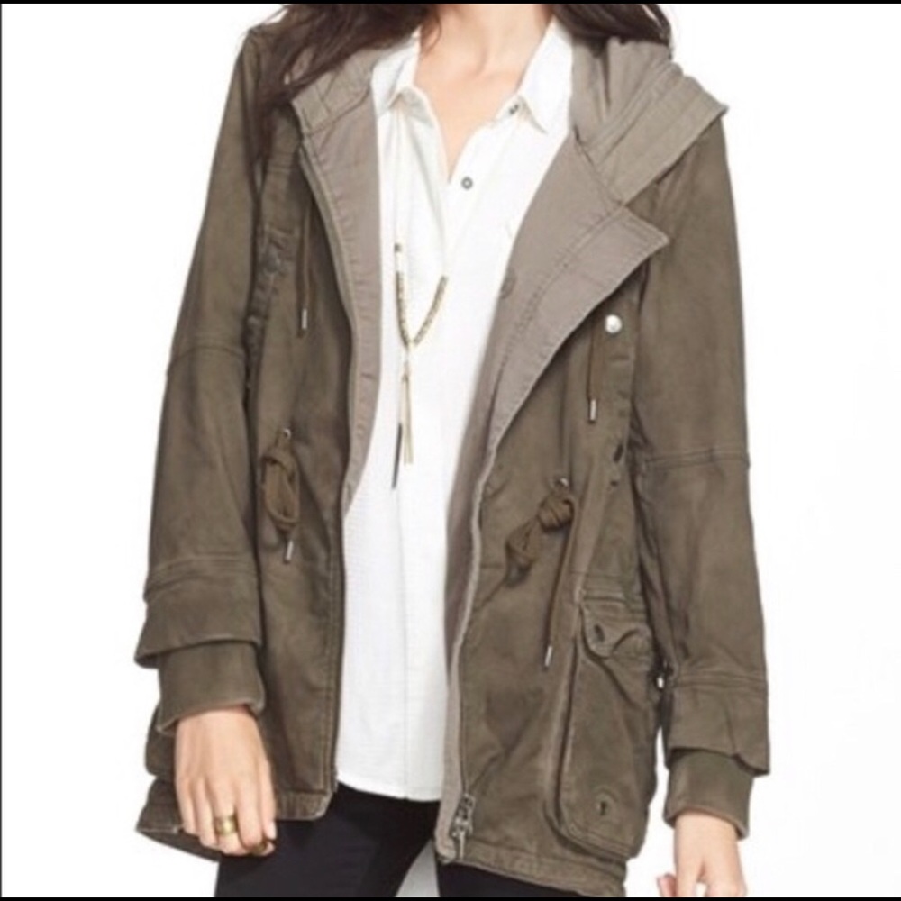 Free People Hooded Parka Utility Jacket